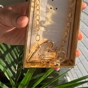 Gold Heart 18” Chain Necklace